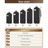 image:imageMISSLO 43 Garment Bags for Travel 4 Gusseted Suit Bag Travel for Men Suit Protector Bag for Closet Storage Waterproof Clothing Covers for Hanging Clothes Suits Carrier Black43 inch