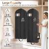 image:imageMISSLO 54 Garment Bags for Travel for Women Waterproof Dress Bags for Gowns 4 Gusseted Dress Protector Bag for Closet Storage Clothing Covers for Hanging Clothes Suit CarrierBlack