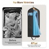 image:imageMISSLO 54 Garment Bags for Travel for Women Waterproof Dress Bags for Gowns 4 Gusseted Dress Protector Bag for Closet Storage Clothing Covers for Hanging Clothes Suit CarrierBlack