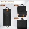 image:imageMISSLO 54 Garment Bags for Travel for Women Waterproof Dress Bags for Gowns 4 Gusseted Dress Protector Bag for Closet Storage Clothing Covers for Hanging Clothes Suit CarrierBlack