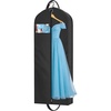 image:imageMISSLO 54 Garment Bags for Travel for Women Waterproof Dress Bags for Gowns 4 Gusseted Dress Protector Bag for Closet Storage Clothing Covers for Hanging Clothes Suit CarrierBlack