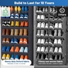 image:imageMISSLO 3040 Pairs Over the Door Shoe Organizer for Closet 20 Extra Large Deep Pockets Hanging Shoe Rack for Door 10Tier Heavy Duty Shoes Storage Hanger Fits Size 15 Sneakers Boots Heels BlackBlack
