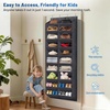 image:imageMISSLO 3040 Pairs Over the Door Shoe Organizer for Closet 20 Extra Large Deep Pockets Hanging Shoe Rack for Door 10Tier Heavy Duty Shoes Storage Hanger Fits Size 15 Sneakers Boots Heels BlackBlack