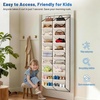 image:imageMISSLO 3040 Pairs Over the Door Shoe Organizer for Closet 20 Extra Large Deep Pockets Hanging Shoe Rack for Door 10Tier Heavy Duty Shoes Storage Hanger Fits Size 15 Sneakers Boots Heels BlackBeige