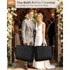 image:imageMISSLO 4365 Garment Bags for Travel 2 Packs Gown Dress Bag for Hanging Clothes with Suit Bags for Closet Storage Waterproof Garment Covers Long Wedding Dress Storage Black4365 inch