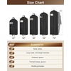 image:imageMISSLO 4365 Garment Bags for Travel 2 Packs Gown Dress Bag for Hanging Clothes with Suit Bags for Closet Storage Waterproof Garment Covers Long Wedding Dress Storage Black4365 inch