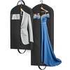 image:imageMISSLO 4365 Garment Bags for Travel 2 Packs Gown Dress Bag for Hanging Clothes with Suit Bags for Closet Storage Waterproof Garment Covers Long Wedding Dress Storage Black4365 inch