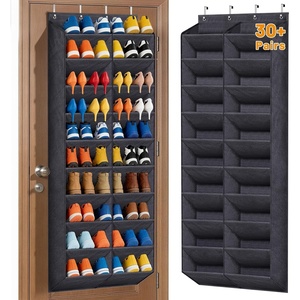 image:imageMISSLO 3040 Pairs Over the Door Shoe Organizer for Closet 20 Extra Large Deep Pockets Hanging Shoe Rack for Door 10Tier Heavy Duty Shoes Storage Hanger Fits Size 15 Sneakers Boots Heels BlackBlack