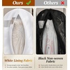 image:imageMISSLO 72 Wedding Dress Garment Bag Foldable Bridal Dress Bags for Gowns Long Garment Bags for Travel for Women Waterproof Hanging Wedding Dresses Storage Cover with Clear Window BlackWhite
