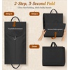 image:imageMISSLO 72 Wedding Dress Garment Bag Foldable Bridal Dress Bags for Gowns Long Garment Bags for Travel for Women Waterproof Hanging Wedding Dresses Storage Cover with Clear Window BlackBlack