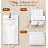 image:imageMISSLO 72 Wedding Dress Garment Bag Foldable Bridal Dress Bags for Gowns Long Garment Bags for Travel for Women Waterproof Hanging Wedding Dresses Storage Cover with Clear Window BlackWhite
