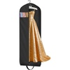 image:imageMISSLO 72 Wedding Dress Garment Bag Foldable Bridal Dress Bags for Gowns Long Garment Bags for Travel for Women Waterproof Hanging Wedding Dresses Storage Cover with Clear Window BlackBlack