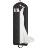 image:imageMISSLO 65 Long Garment Bags for Travel for Women Waterproof Dress Bags for Gowns 4 Gusseted Dress Protector Bag for Closet Storage Clothing Covers for Hanging Clothes Wedding Dresses Storage WhiteBlack