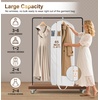 image:imageMISSLO 65 Long Garment Bags for Travel for Women Waterproof Dress Bags for Gowns 4 Gusseted Dress Protector Bag for Closet Storage Clothing Covers for Hanging Clothes Wedding Dresses Storage WhiteWhite
