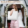 image:imageMISSLO 65 Long Garment Bags for Travel for Women Waterproof Dress Bags for Gowns 4 Gusseted Dress Protector Bag for Closet Storage Clothing Covers for Hanging Clothes Wedding Dresses Storage WhiteWhite