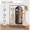 image:imageMISSLO 65 Long Garment Bags for Travel for Women Waterproof Dress Bags for Gowns 4 Gusseted Dress Protector Bag for Closet Storage Clothing Covers for Hanging Clothes Wedding Dresses Storage WhiteBlack