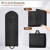 image:imageMISSLO 65 Long Garment Bags for Travel for Women Waterproof Dress Bags for Gowns 4 Gusseted Dress Protector Bag for Closet Storage Clothing Covers for Hanging Clothes Wedding Dresses Storage WhiteBlack