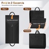 image:imageMISSLO 65 Long Garment Bags for Travel for Women Waterproof Dress Bags for Gowns 4 Gusseted Dress Protector Bag for Closet Storage Clothing Covers for Hanging Clothes Wedding Dresses Storage WhiteBlack