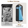 image:imageMISSLO 65 Long Garment Bags for Travel for Women Waterproof Dress Bags for Gowns 4 Gusseted Dress Protector Bag for Closet Storage Clothing Covers for Hanging Clothes Wedding Dresses Storage WhiteBlack