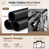 image:imageMISSLO 18 Small Clothes Racks for Hanging Clothes Arched Shape Gold Clothing Rack with Wheels 70 Metal Rolling Garment Rack with Shelves for Small Space Bedroom Laundry GoldBlack
