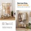 image:imageMISSLO Heavy Duty Clothing Rack with Wheels Rolling Clothes Racks for Hanging Clothes Coats Garment Dress WhiteGold