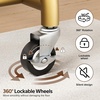 image:imageMISSLO Heavy Duty Clothing Rack with Wheels Rolling Clothes Racks for Hanging Clothes Coats Garment Dress WhiteGold