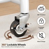 image:imageMISSLO Heavy Duty Clothing Rack with Wheels Rolling Clothes Racks for Hanging Clothes Coats Garment Dress WhiteWhite