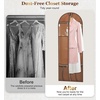 image:imageMISSLO 72 Wedding Dress Garment Bag for Travel with 4 Large Pockets Dress Bags for Gowns Long Heavy Duty Dresses Protector Bag for Closet Storage Clothing Covers for Hanging Clothes BeigeBeige