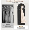 image:imageMISSLO 72 Wedding Dress Garment Bag for Travel with 4 Large Pockets Dress Bags for Gowns Long Heavy Duty Dresses Protector Bag for Closet Storage Clothing Covers for Hanging Clothes BeigeBlack