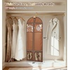 image:imageMISSLO 72 Wedding Dress Garment Bag for Travel with 4 Large Pockets Dress Bags for Gowns Long Heavy Duty Dresses Protector Bag for Closet Storage Clothing Covers for Hanging Clothes BeigeBeige
