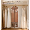 image:imageMISSLO 72 Wedding Dress Garment Bag for Travel with 4 Large Pockets Dress Bags for Gowns Long Heavy Duty Dresses Protector Bag for Closet Storage Clothing Covers for Hanging Clothes BeigeBeige