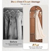 image:imageMISSLO 72 Wedding Dress Garment Bag for Travel with 4 Large Pockets Dress Bags for Gowns Long Heavy Duty Dresses Protector Bag for Closet Storage Clothing Covers for Hanging Clothes BeigeBeige