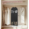 image:imageMISSLO 72 Wedding Dress Garment Bag for Travel with 4 Large Pockets Dress Bags for Gowns Long Heavy Duty Dresses Protector Bag for Closet Storage Clothing Covers for Hanging Clothes BeigeBlack