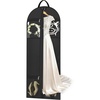 image:imageMISSLO 72 Wedding Dress Garment Bag for Travel with 4 Large Pockets Dress Bags for Gowns Long Heavy Duty Dresses Protector Bag for Closet Storage Clothing Covers for Hanging Clothes BeigeBlack